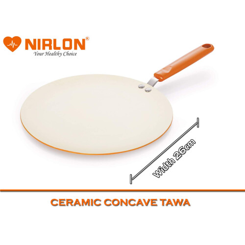 Nirlon Non-Stick Induction Ceramic Cookware Set 2-Pieces Orange 1