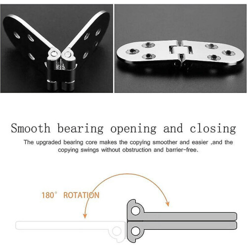 Folding Table Hinge Zinc Alloy 4 Pcs 180 Degree Silver 2