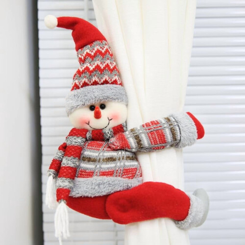 Snowman Tree Topper Plush Hugger with Velcro 1 pc 1