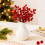 Red Berry Stems Artificial Holly Picks 20 pcs 5