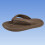Brown Flip Flops Sandals Water-Friendly Non-Slip 2