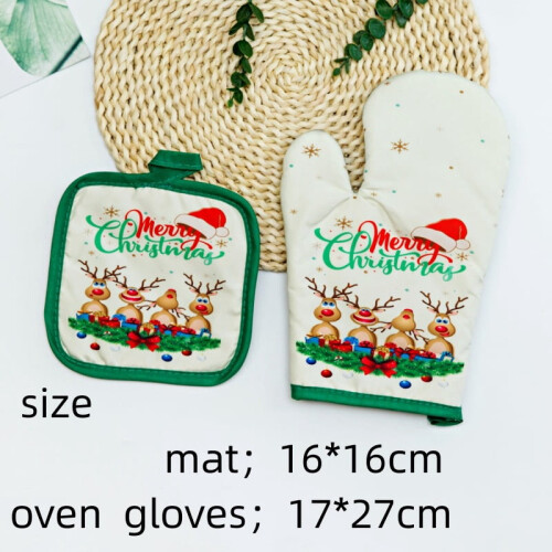Insulation Kitchen Oven Glove High Temperature Resistance 2