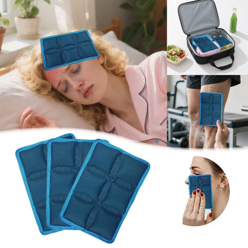 Reusable Gel Ice Pack Set of 3 for Lunch and Drinks 1