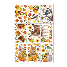 Fall Window Cling Sticker for Glass Decoration