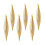 Gold Christmas Tree Ornaments Set 6 pcs 16 cm electroplated 1