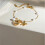 Shell Starfish Anklet with Pearl Beads Gold-Plated 6
