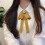 Pre-Tied Bow Tie for Women Solid Color Lightweight 7.4 x 6