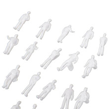 500Pcs HO Scale 1:100 White Model People Unpainted Train Figures