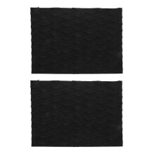 2Pc Surfboard Deck Mat Kayaking Skid Eva Traction Mat for Surfboards, Kayaks, Jet Ski Accessories - Black