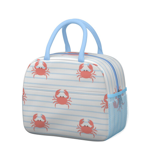 Lunch Tote Bag Leakproof Crab Design 1 Pack