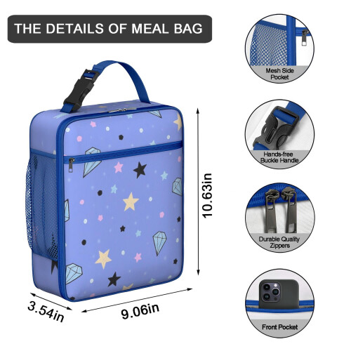 Insulated Lunch Box with Starry Night Sky Design 1 pc 2