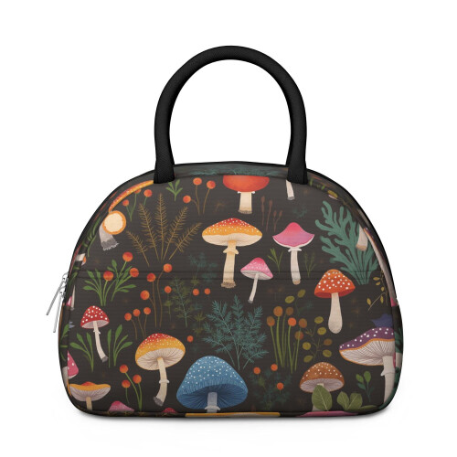 Lunch Tote Bag Leakproof Mushroom Design 1 Pack 1