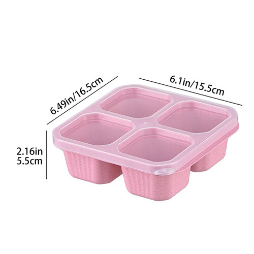 Bento Box Wheat Straw 4-Compartment Lunch Container 1
