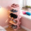 Pink Corner Shoe Rack Small Space Organizer 1 Piece 4