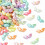 Angel Wing Acrylic Beads Iridescent Transparent 100 pcs 8
