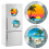Beach Refrigerator Magnets 4 Pack 1