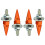 Red Anti-Theft Spike License Plate Screws 4 pcs 7