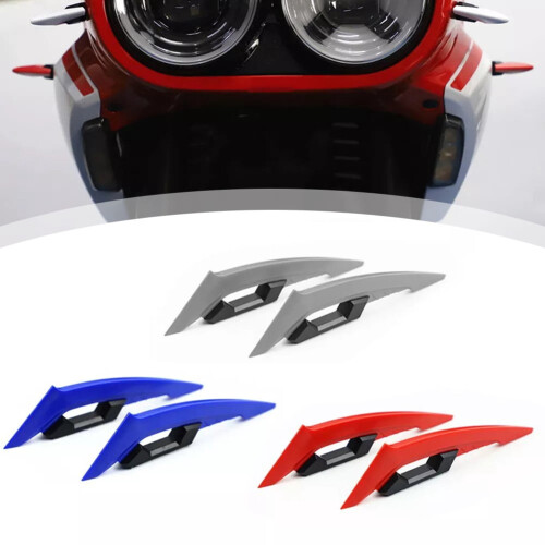 Motorcycle Winglet Spoiler Red Blue Gray 2