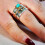 Vintage 925 Silver Turquoise Ring Size 6 to 10 4