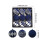 Glitter Plastic Christmas Ball Ornaments Blue 9 pcs 3