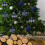 Glitter Plastic Christmas Ball Ornaments Blue 9 pcs 4