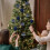 Glitter Plastic Christmas Ball Ornaments Blue 9 pcs 5