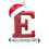Christmas Letter Ornament Personalized Initial E White 1