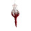Christmas Snowflake Ornament Red Glitter Flocking Plastic 1 1