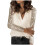 Women's Patchwork Sequin V-Neck Slim Fit Top 1
