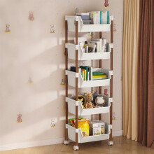 Mobile Storage Rack with Rollers and Layers
