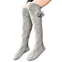Knitted Over-Knee Socks Wool Breathable Long Tube