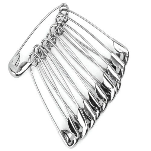 Large Safety Pins Rust Resistant 50-Pack