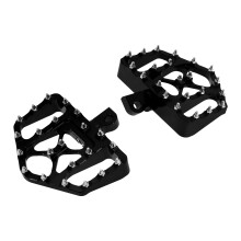 Black Wide Fat Foot Pegs for Harley Touring and Softail