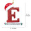 Christmas Letter Ornament Personalized Initial E White 3