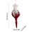 Christmas Snowflake Ornament Red Glitter Flocking Plastic 1 3