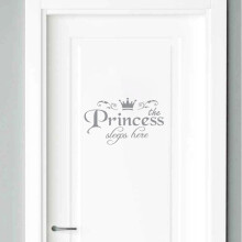 Princess Sleep Here Wall Decals Removable Flower Quote