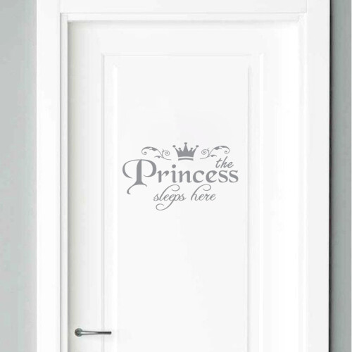 Princess Sleep Here Wall Decals Removable Flower Quote
