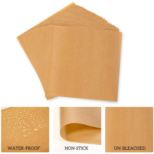 Unbleached Parchment Paper Squares 6" x 6" 200 Count 2