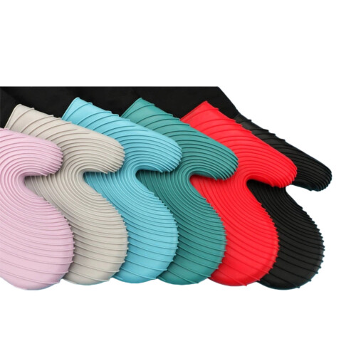 Silicone Insulated Gloves Heat-Resistant Kitchen 2 Pcs 1