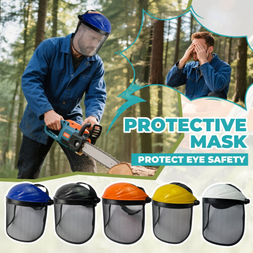 Safety Helmet with Full Face Mesh for Grass Trimmer 2