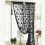 Macrame Lace Door Curtain Black 39x79 in 5