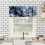 Marble Valance Curtain 54x18in Abstract Foil Texture White 3