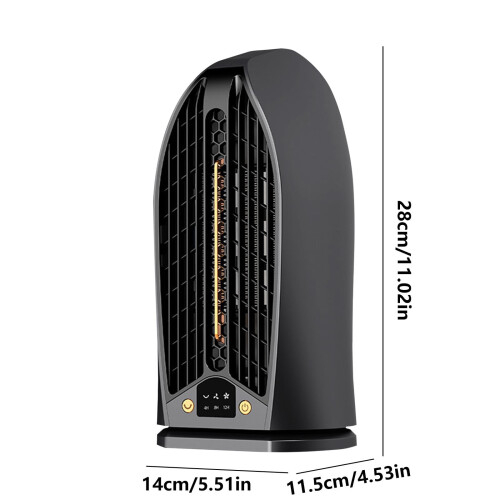 Space Heater Electric Desktop Heater Black 2