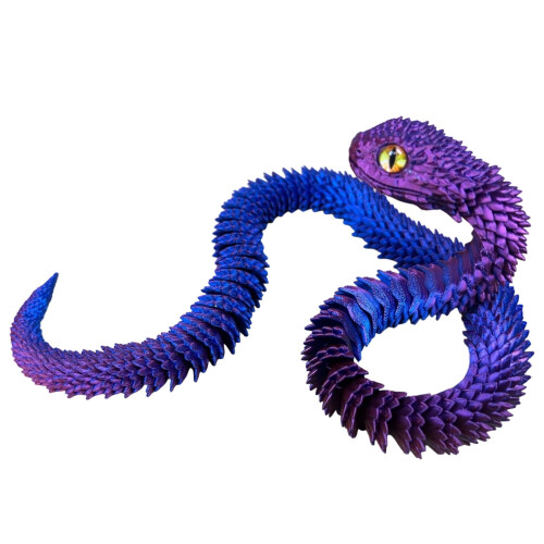 3D Printed Snake Hand Toy with Movable Joints and Realistic