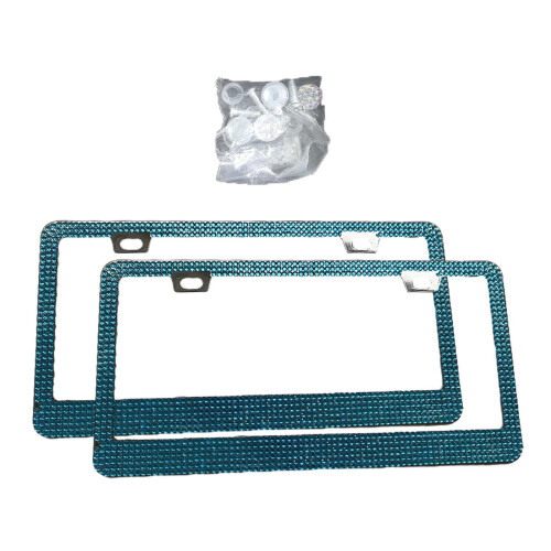 Car License Plate Frame Blue Decorative Sturdy 1 Piece 1