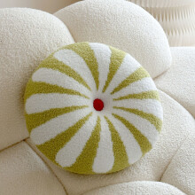 Ball Pillow Green 15.7 Inch Round Decorative Cushion