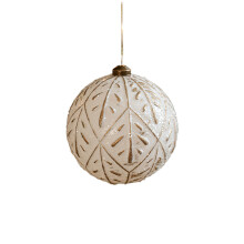 White Christmas Tree Ornaments Shatterproof Plastic 3.15