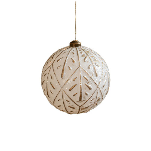 White Christmas Tree Ornaments Shatterproof Plastic 3.15