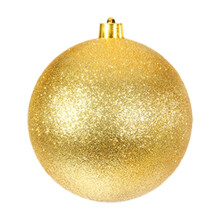 Christmas Ball Ornaments Gold Glittering Shatterproof