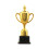 Gold Trophy for Teamwork Award 23 cm 3